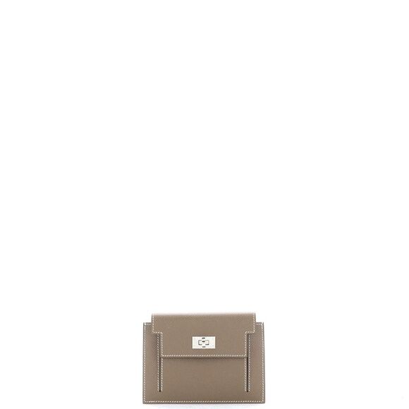 Hermes Kelly Pocket Compact Wallet Epsom Gray - Picture 1 of 7